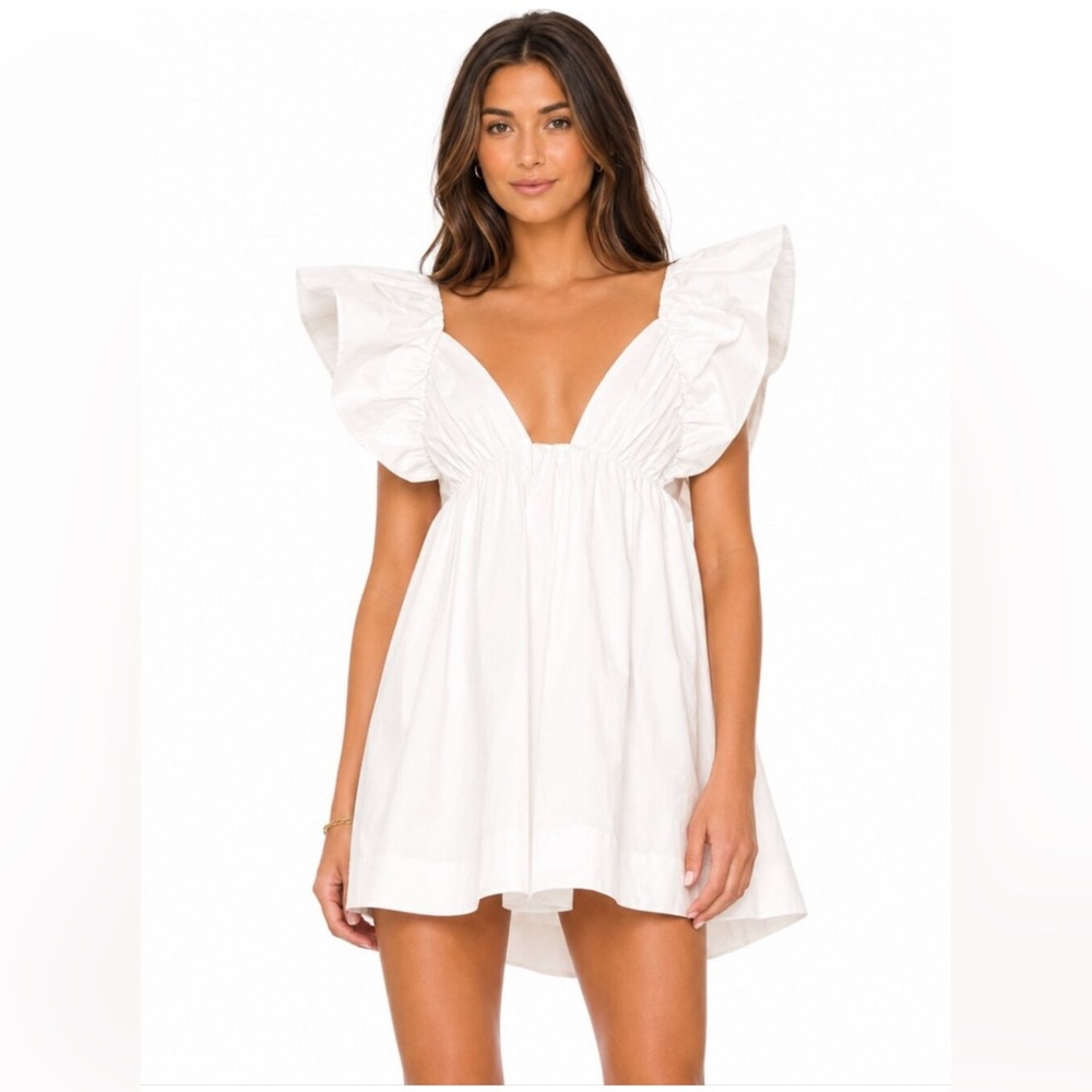 For Love & Lemons White Clementine Dress